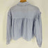ザラ ZARA フリル付き ストライプ柄 ポプリンシャツ レディース import:M