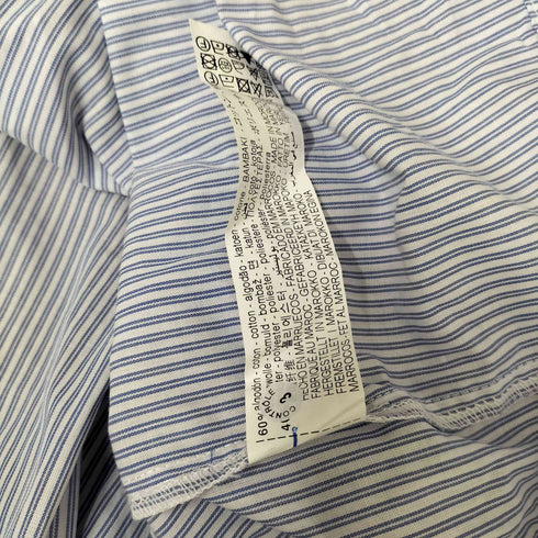 ザラ ZARA フリル付き ストライプ柄 ポプリンシャツ レディース import:M
