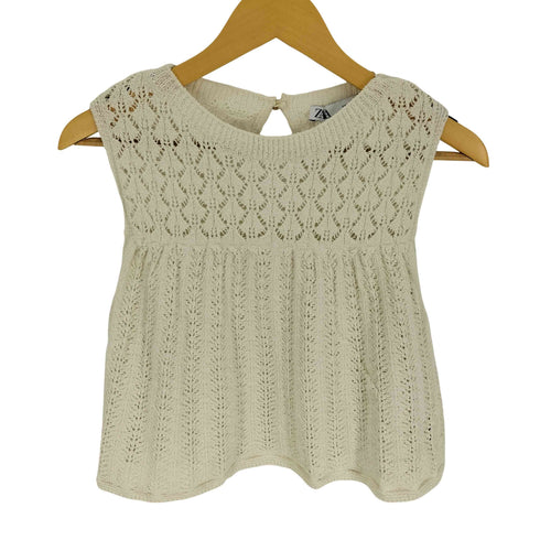 ザラ ZARA SLEEVELESS KNIT TOP スリーブレス ニット トップス レディース import:L