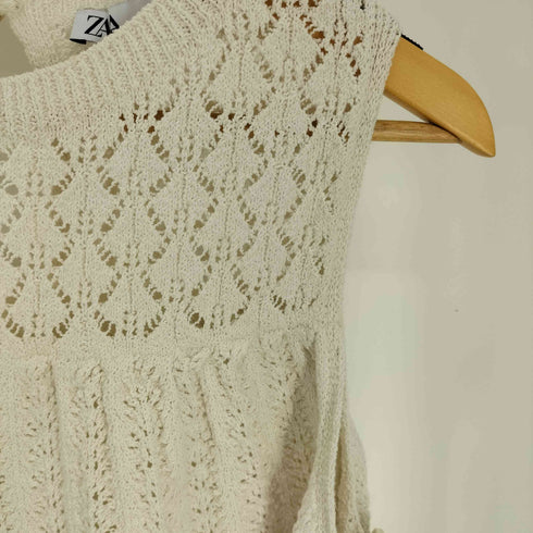ザラ ZARA SLEEVELESS KNIT TOP スリーブレス ニット トップス レディース import:L