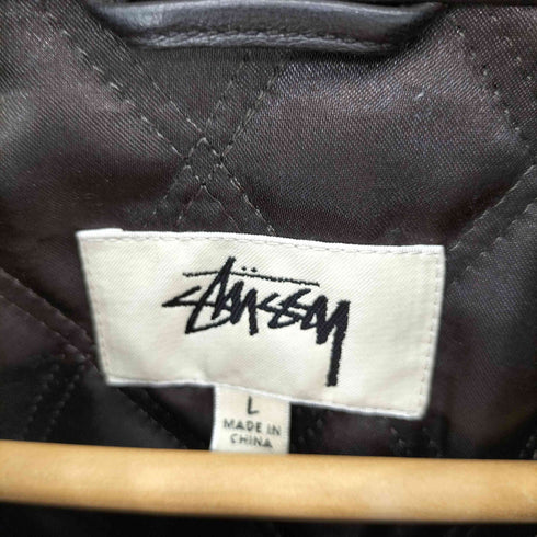 ステューシー Stussy 24SS Boxy Leather Overshirt 'Espresso' メンズ import:L