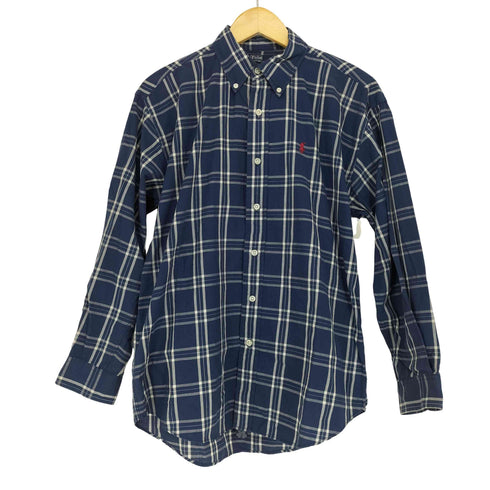ポロバイラルフローレン Polo by RALPH LAUREN ポニー刺繍チェックボタンダウンシャツ メンズ JPN:L