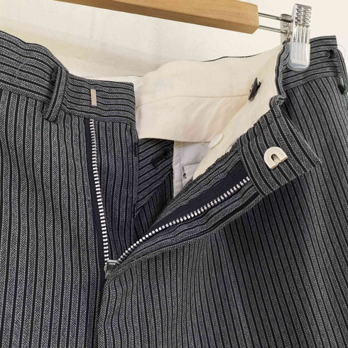 KIND WEAR サスペンダーボタン ストライプスラックス メンズ