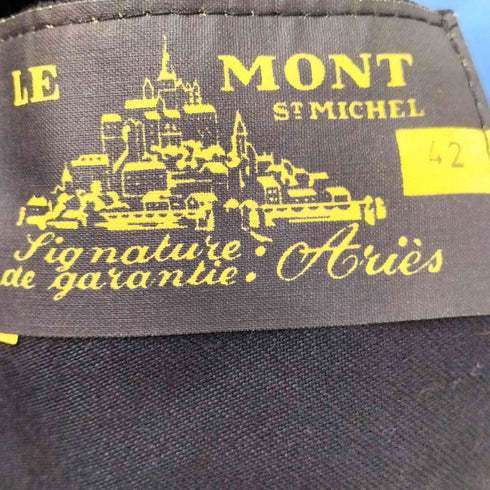 ルモンサンミッシェル LE MONT ST MICHEL 50s ブラックモールスキンジャケット メンズ 42