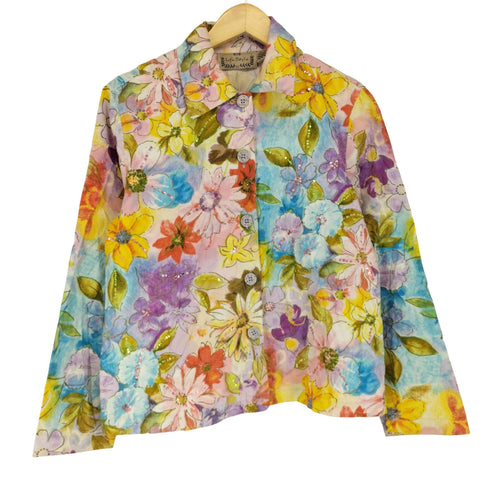 LIFE STYLE ペイズリーコットンビジューシャツ レディース JPN:M