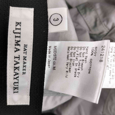 キジマタカユキ KIJIMA TAKAYUKI ELASTIC BACK 6PANEL CAP メンズ