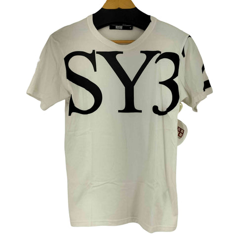 エスワイサーティトゥー SY32 by SWEET YEARS SANS SERIF BIG LOGO TEE メンズ JPN:M