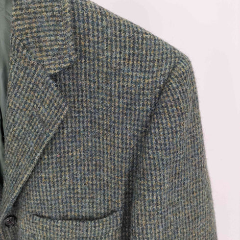 60-70S Harris Tweed Mavent ユニオンチケット ミックスカラー ツイードチェック 3B テーラードジャケット メンズ