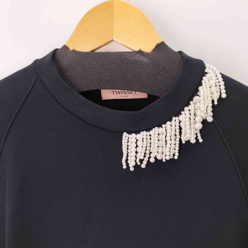 TWINSET 装飾クルーネックスウェット パール レディース import:XS