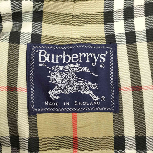 バーバリーズ BURBERRYS 70~80S 英国製 裏地ノバチェック 比翼 バルマカーンコート ステンカラーコート メンズ
