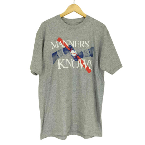 MANNERS KNOWS TENNIS CLUB FORE HANDS TEE GRAY メンズ JPN:XL