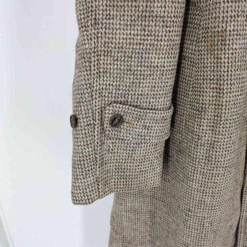60S Harris Tweed Sieller ミックスカラー ピッチチェック ツイード ロング チェスター コート メンズ