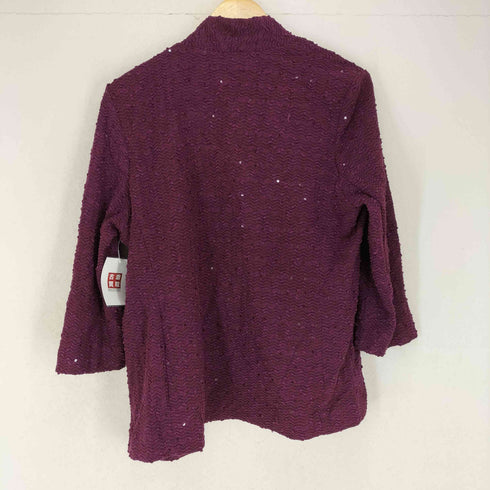 アルフレッドダナー ALFRED DUNNER スパンコールノーカラージャケット レディース 18