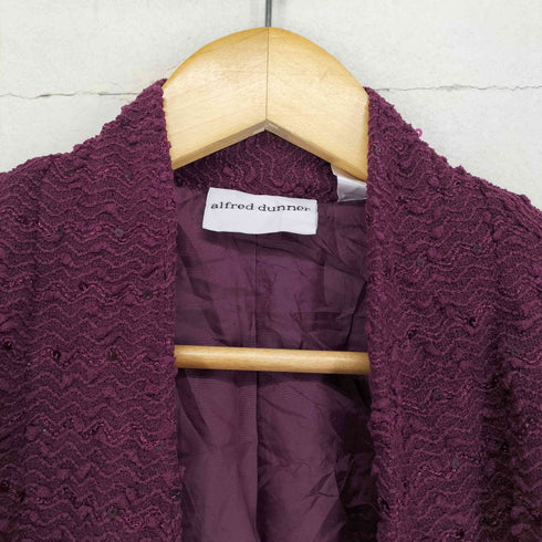 アルフレッドダナー ALFRED DUNNER スパンコールノーカラージャケット レディース 18