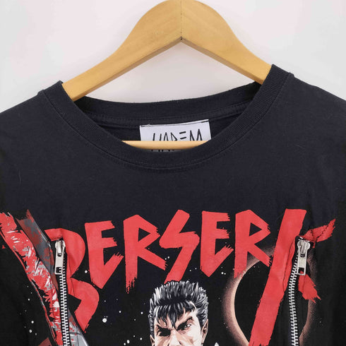 ICAN HAREM FUTURE LOUNDRY キャラクタープリント レースレイヤードデザインTシャツ メンズ