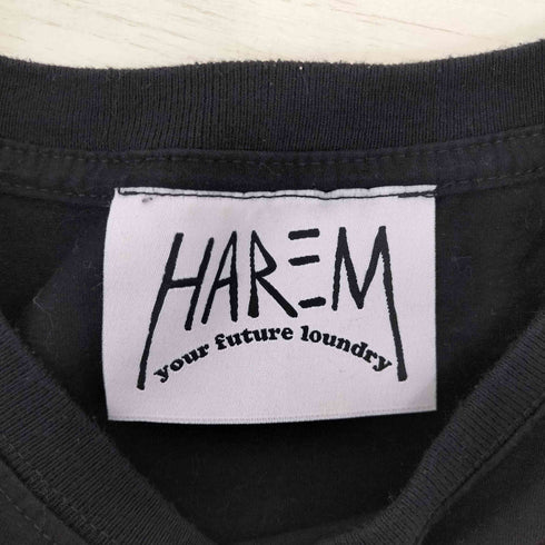 ICAN HAREM FUTURE LOUNDRY キャラクタープリント レースレイヤードデザインTシャツ メンズ
