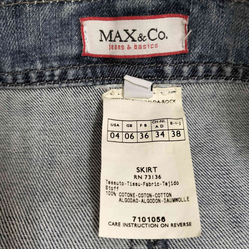マックスアンドコー MAX & CO. リメイクデニムスカート レディース EUR:38