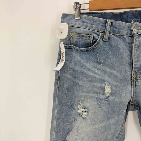 ミニマル mnml 裾ジップ クラッシュスキニーデニムパンツ メンズ 30