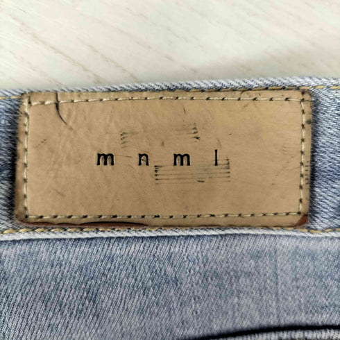 ミニマル mnml 裾ジップ クラッシュスキニーデニムパンツ メンズ 30