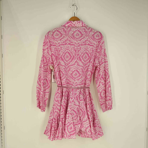 ザラ ZARA PINK PRINTED MINI DRESS シャツワンピース レディース import:XL