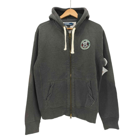 ポロバイラルフローレン Polo by RALPH LAUREN 90S Bleecker NY ワッペン ジップアップ パーカー メンズ import:M