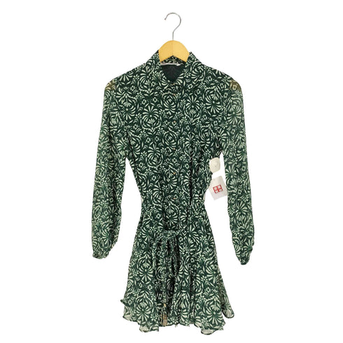 ザラ ZARA PRINTED DRESS プリント シャツワンピース レディース import:XS