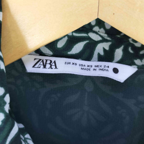 ザラ ZARA PRINTED DRESS プリント シャツワンピース レディース import:XS