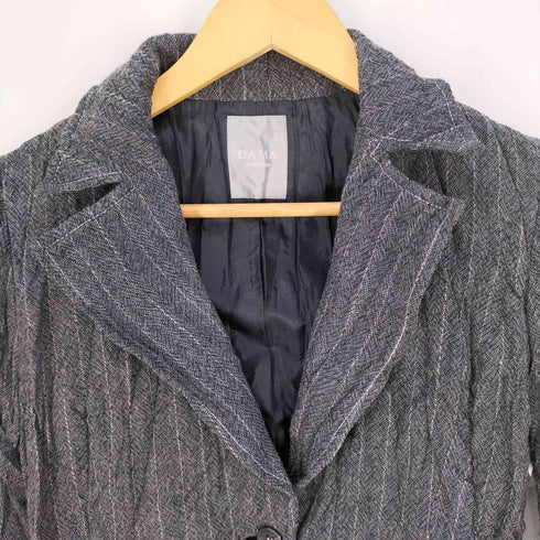 ダーマコレクション DAMA collection プリーツ加工2Bストライプジャケット レディース import:L L