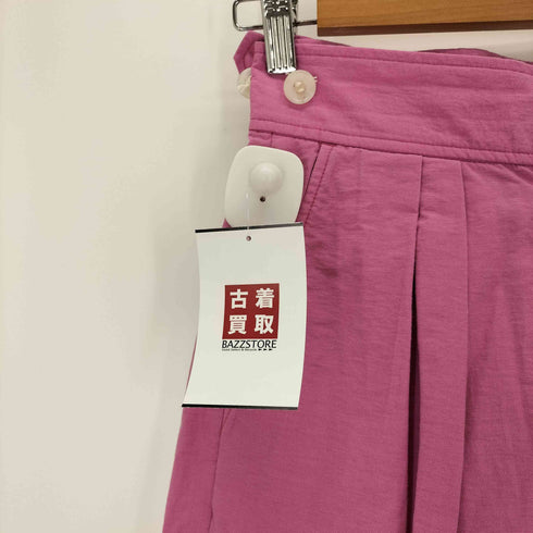 メゾンスペシャル MAISON SPECIAL コットン ナイロン 2タックワイドパンツ レディース 38