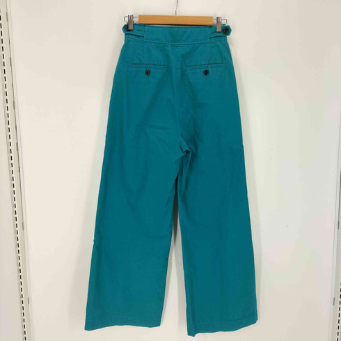 メゾンスペシャル MAISON SPECIAL コットン ナイロン 2タックワイドパンツ レディース 38