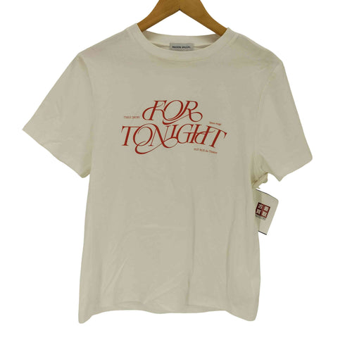 メゾンスペシャル MAISON SPECIAL FOR TONIGHT Logo T-shirt レディース FREE