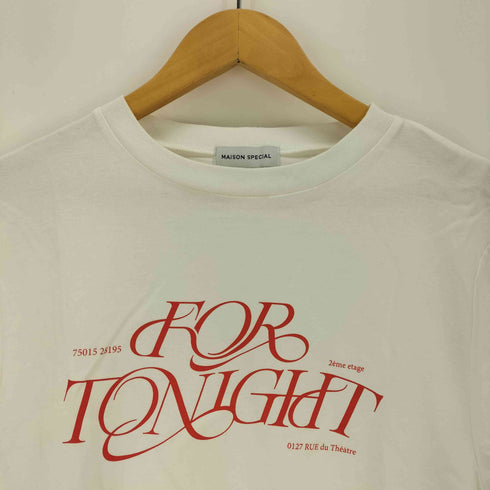 メゾンスペシャル MAISON SPECIAL FOR TONIGHT Logo T-shirt レディース FREE