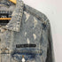 ザラ ZARA クラッシュペインティングデニムジャケット メンズ import:L