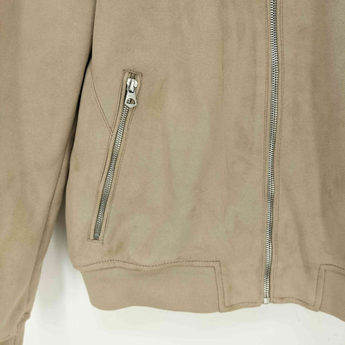 ザラ ZARA フェイクスエードボンバージャケット メンズ import:L
