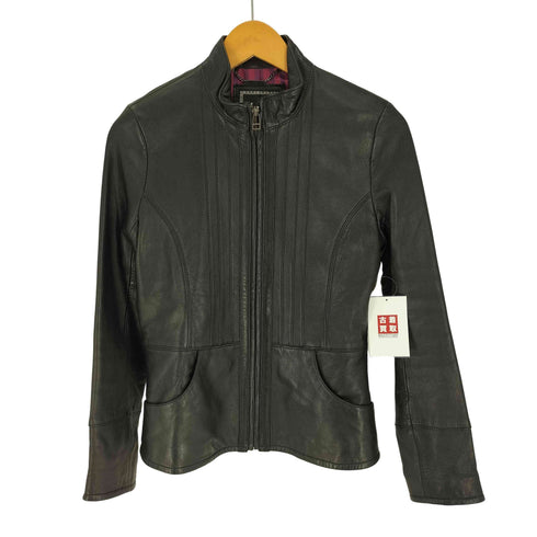 Islay 羊革 シープレザー フロントタック ジップアップ レザー ジャケット レディース 4
