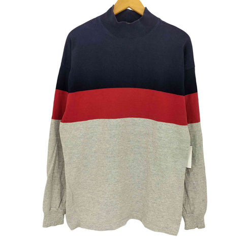 エルエルビーン L.L.Bean 80s USA製 モックネック マルチカラーボーダー長袖カットソー メンズ import:L