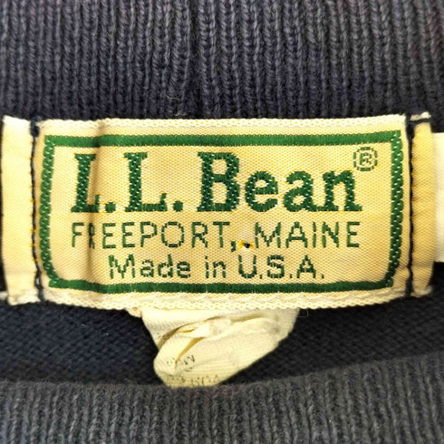 エルエルビーン L.L.Bean 80s USA製 モックネック マルチカラーボーダー長袖カットソー メンズ import:L