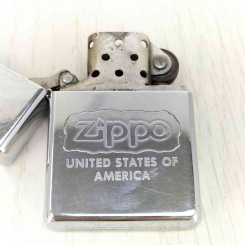 ジッポ ZIPPO 95年製 USA製 ロゴ刻印 オイルライター メンズ