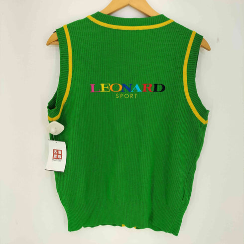 レオナールスポーツ LEONARD SPORT 背面刺繍 ニットベスト レディース JPN:L