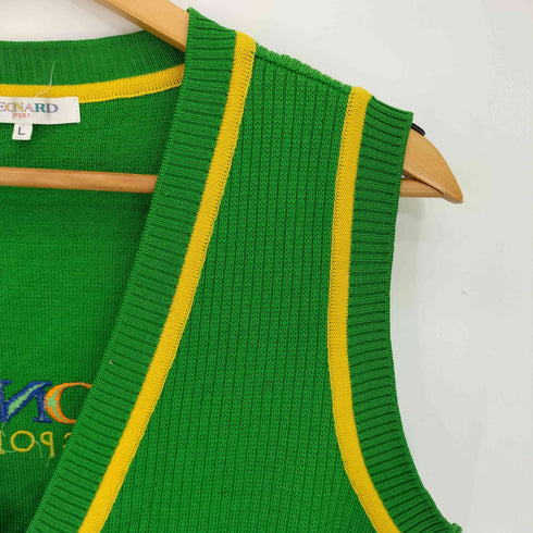 レオナールスポーツ LEONARD SPORT 背面刺繍 ニットベスト レディース JPN:L