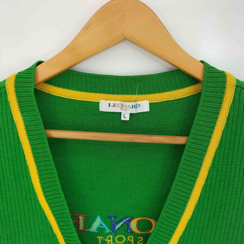 レオナールスポーツ LEONARD SPORT 背面刺繍 ニットベスト レディース JPN:L