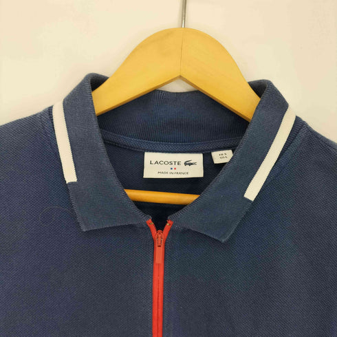 ラコステ LACOSTE フランス製 ハーフジップ 鹿の子ポロシャツ メンズ FR S