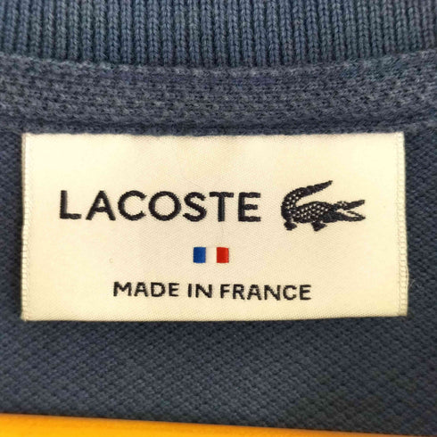 ラコステ LACOSTE フランス製 ハーフジップ 鹿の子ポロシャツ メンズ FR S