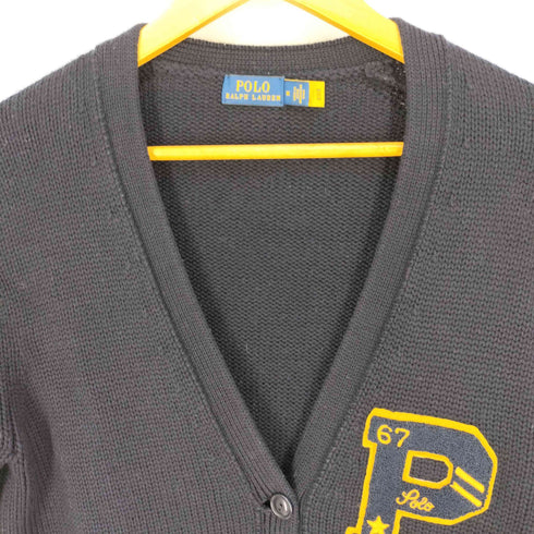 ポロラルフローレン POLO RALPH LAUREN ワッペン レタードカーディガン レディース JPN:M