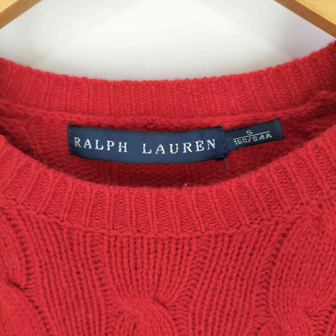 ラルフローレン RALPH LAUREN カシミヤ混 ショルダーパッチ ケーブルニット レディース JPN:S