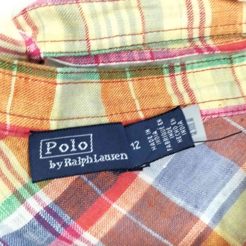 ポロバイラルフローレン Polo by RALPH LAUREN マドラスチェック リネン ラップスカート レディース 12