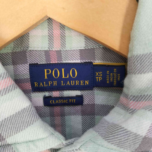 ポロラルフローレン POLO RALPH LAUREN ポニー刺繍 タータンチェックシャツ レディース JPN:XS