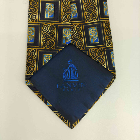 ランバン パリ LANVIN PARIS 総柄 シルクネクタイ メンズ