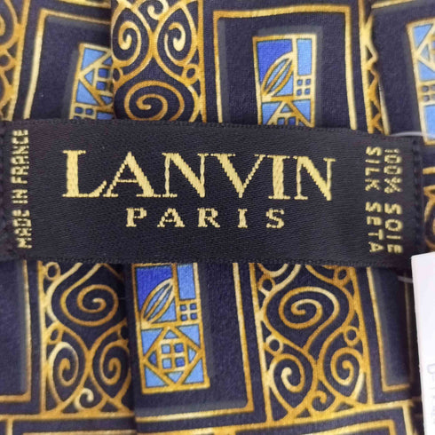 ランバン パリ LANVIN PARIS 総柄 シルクネクタイ メンズ