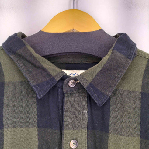 BLUE MOUNTAIN カットオフ加工 L/S ネルシャツ レディース 3XL